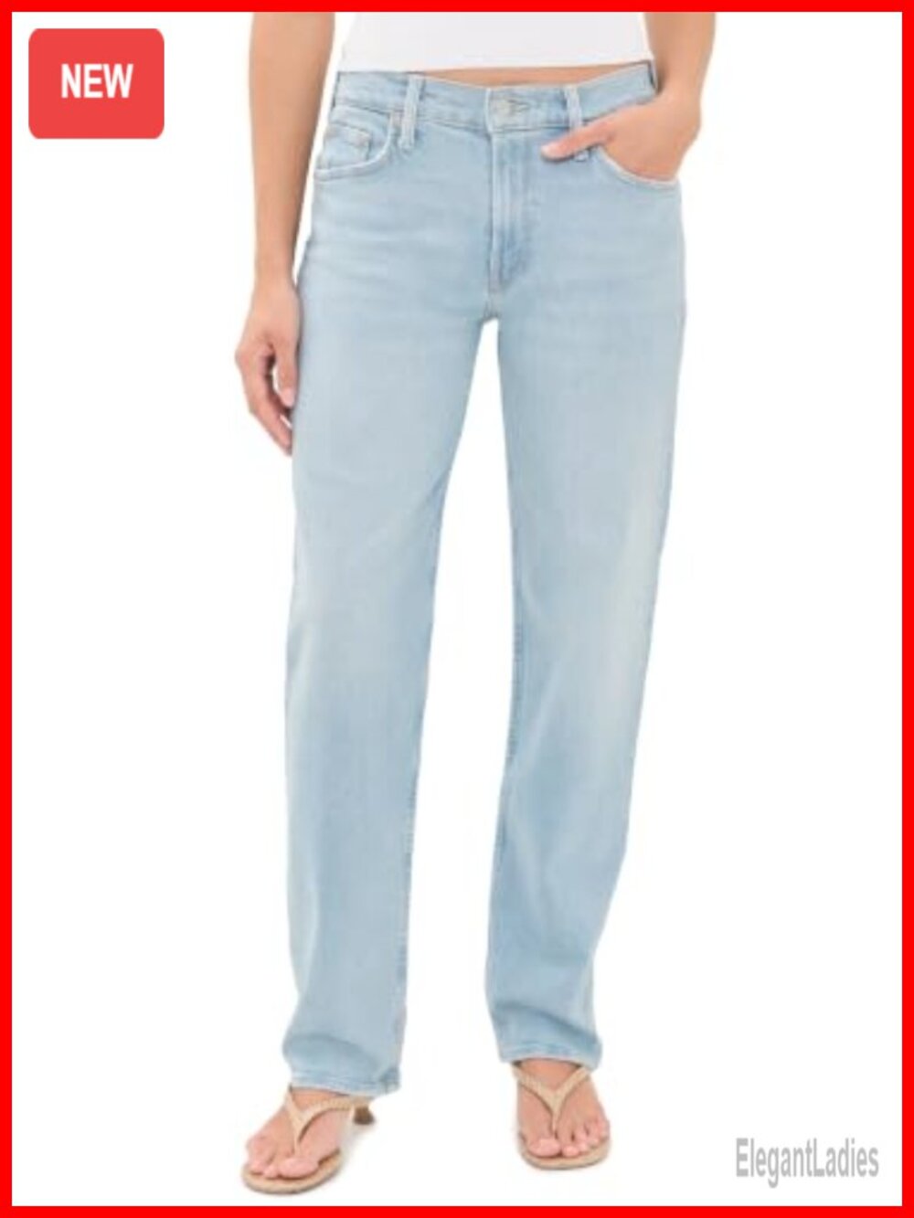 Mid Rise Low Stretch Denim Jeans 5-Pocket Skimp